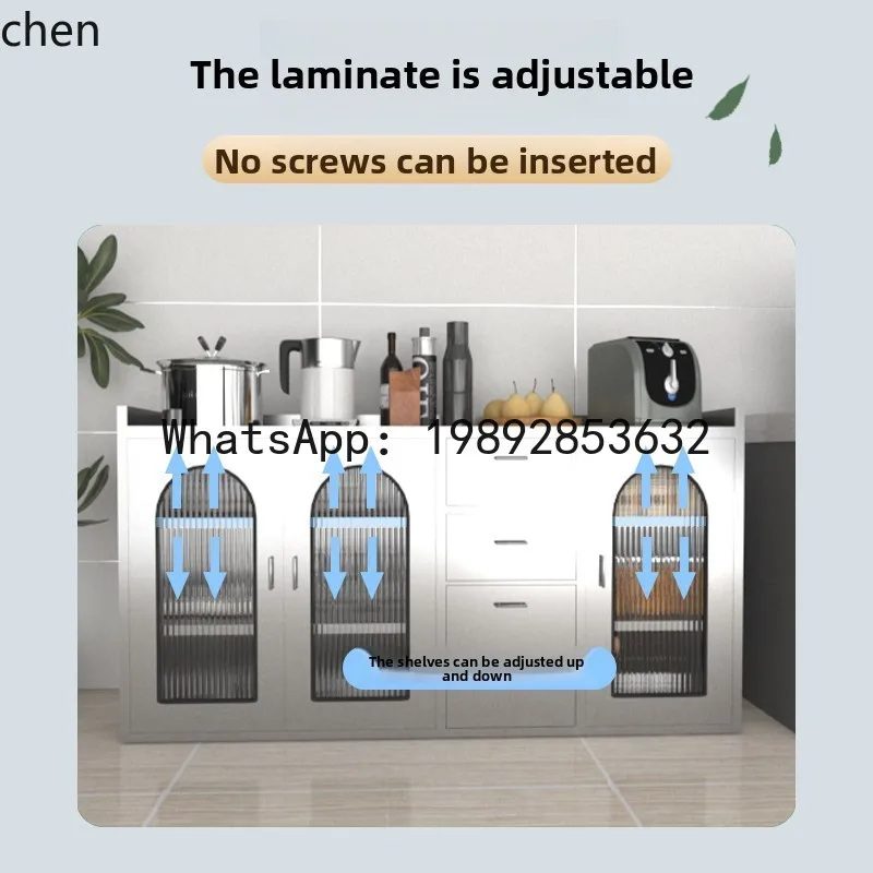 Stainless Steel Cabinet Side Cabinet Household Vegetable Cutting Console Restaurant Floor Locker