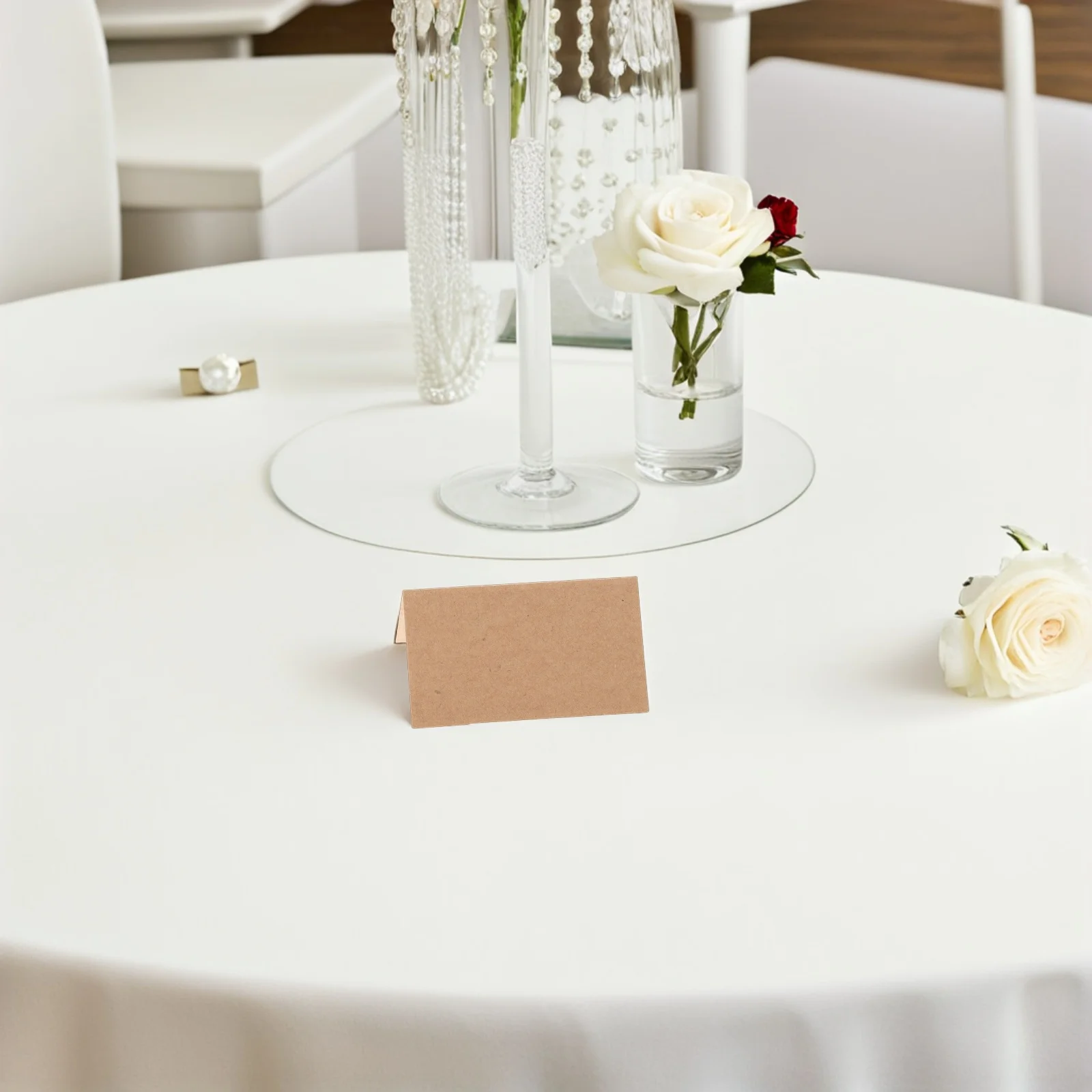 

100Pcs Blank Escort Cards Self Standing for Weddings Banquets Birthday Party Table Place Cards Birthday Place Card