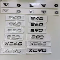 3D Chrome ABS Car Letters For Volvo XC60 XC90 S60 S80 S60L V40 V60 T5 T6 AWD Emblem Badge Logo Sticker Trunk Accessories