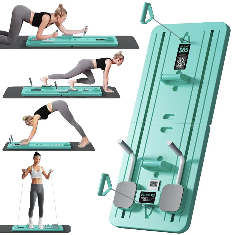 

Pilates Board - Reformer Set Multi-Purpose Foldable Reformer Board for Gym Home 4 in 1 Pilates Sliding Board