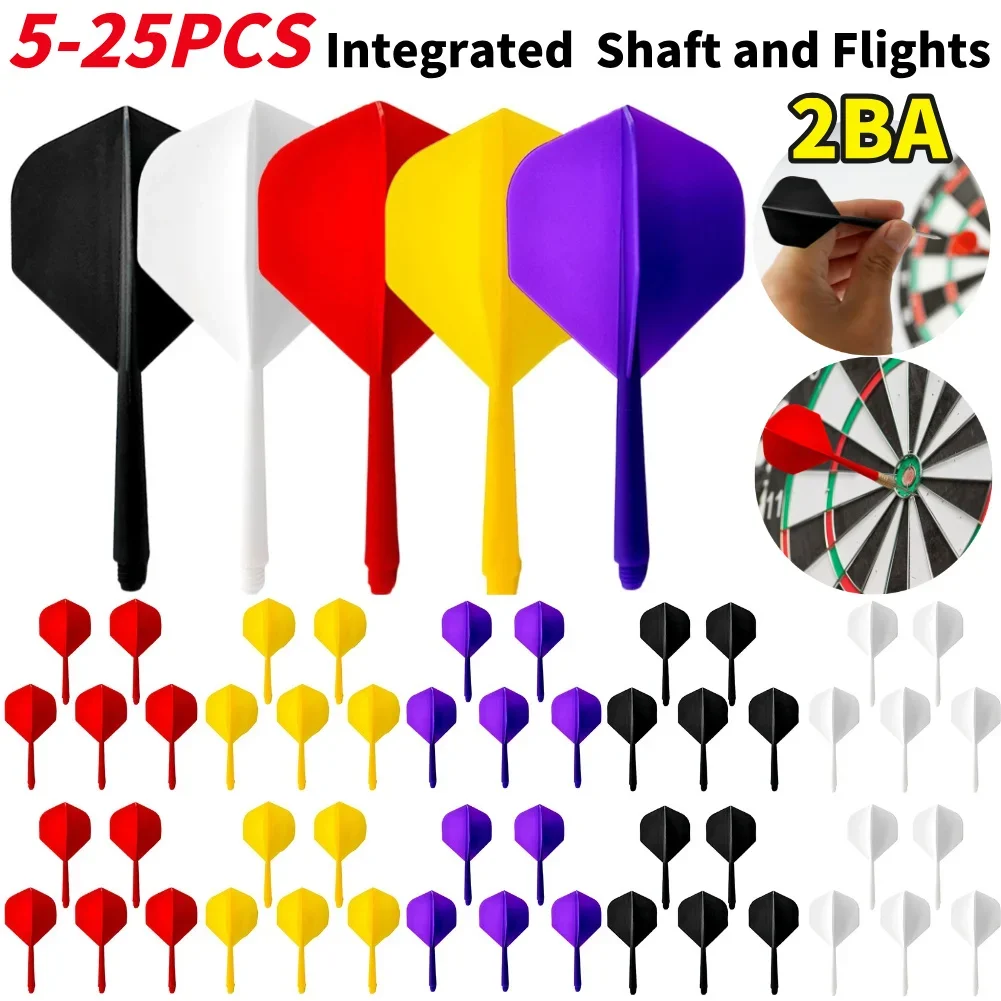 

5pcs Dart Flights Shaft Integrated Dart Flights and Shafts Plastic 2BA Screw In-one Dart Flight Dart Accessories Kit