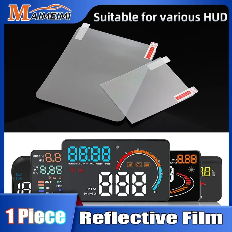 1Pcs Car HUD Reflective Film Head Up Display Protective Reflective Screen Consumption Overspeed Display Auto Accessories