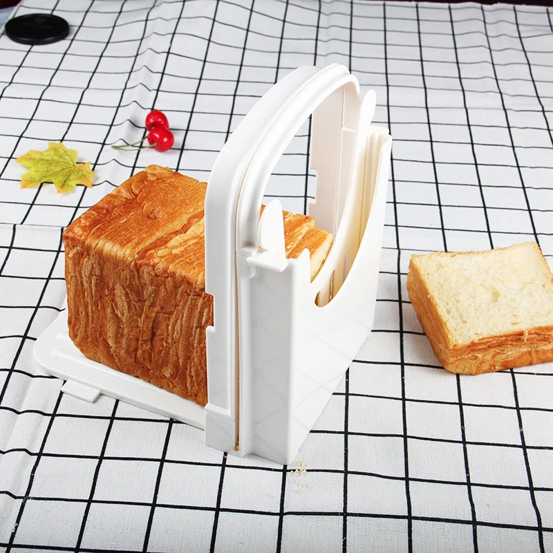 1pc Bread Slicer Foldable Bread Cutting Guide With 5 Slice Thicknesses Mold, Bread Bagel Loaf Sandwich Cutter Slicer