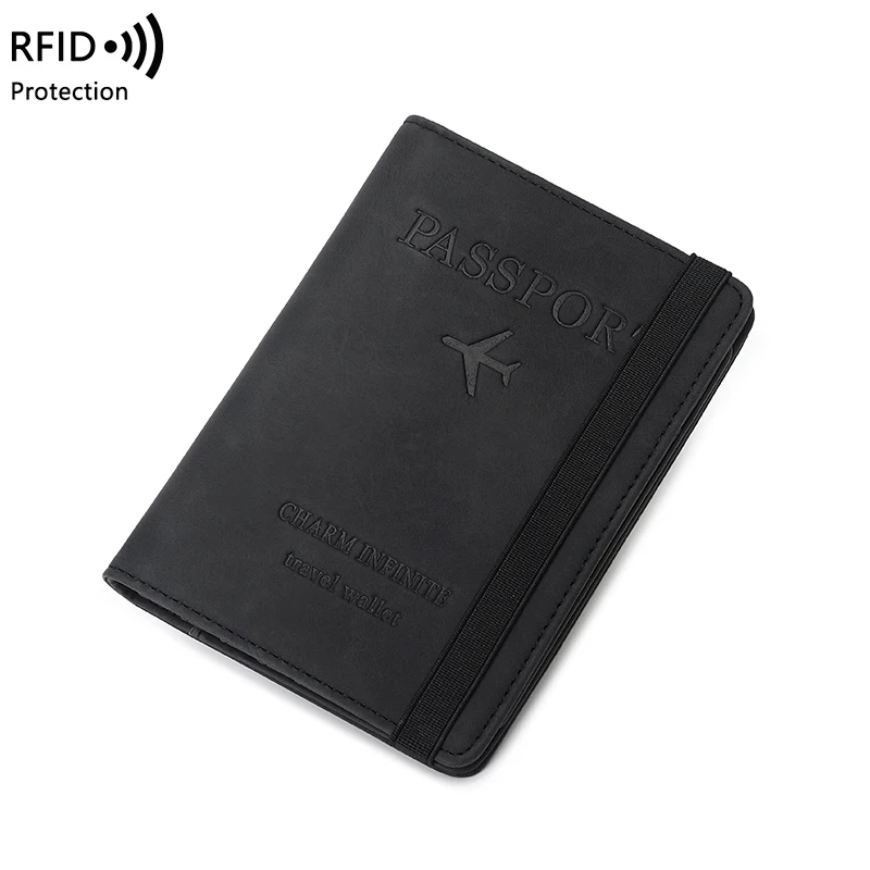 New RFID passport bag travel document bag Driver\'s license card bag multi-functional protective cover passport holde