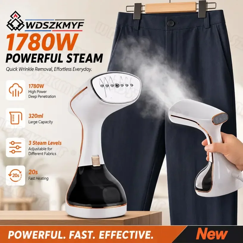 1780W Handheld Steam Hanging Iron Touch Screen Control 20 Seconds Fast Preheat 320ml Portable Home Small Fabric Clothes Steamer