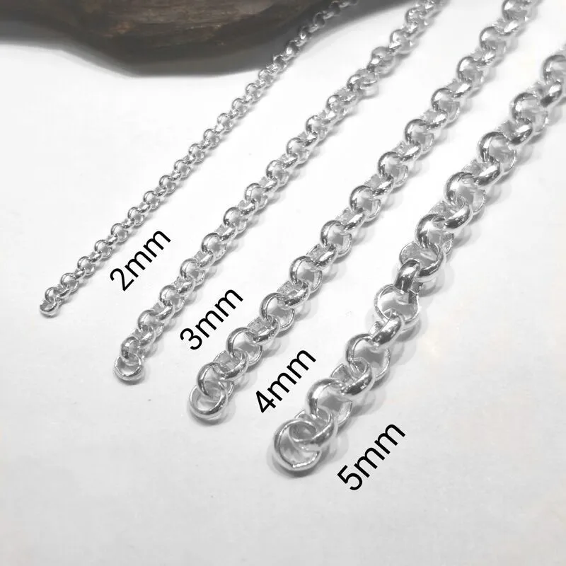 0.5 měřič celistvý 925 mincovní stříbro rollo volné běžící pás rolo textilní lano objímka šperků DIY vytváření řetízek náramek objev komponenty
