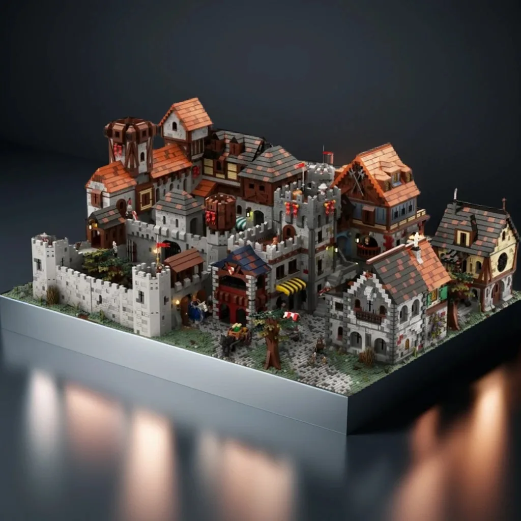 

20331PCS Medieval Royal Village MOC Medieval Era Village Model Education Model Building diy Blocks Birthday Toys Gift