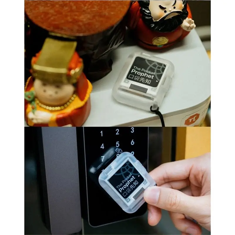 ABJF-Fortune Teller Answer Book Ink Screen Custom Photo Upload Tag MBTI Dice Page Turner Pendent Black