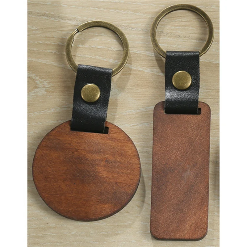 

New-Design Wooden Keychain Wood Laser-Engraving Blanks Keychain
