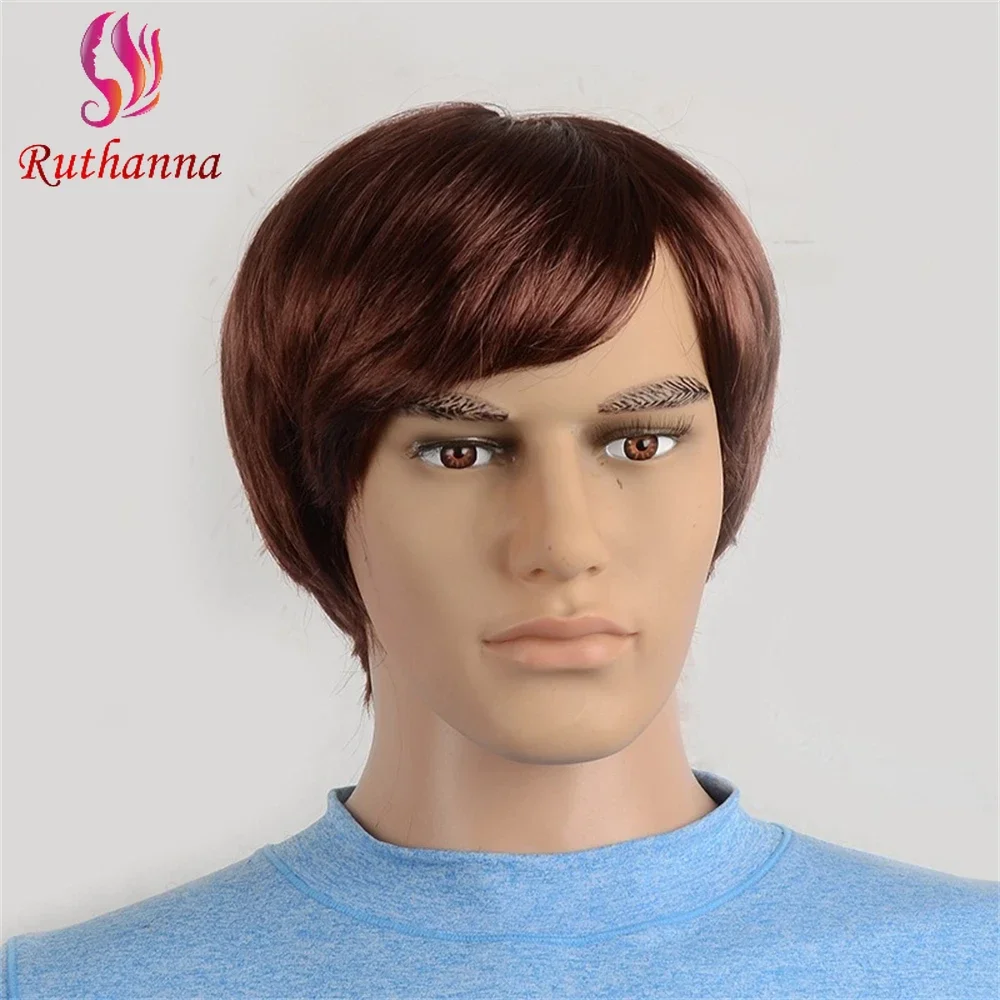 Man Cosplay Non-Mainstream Personalization Wig Synthetic Gradient Bangs Short Wig Fashion Heat Resistant Fiber Daily Use Wig