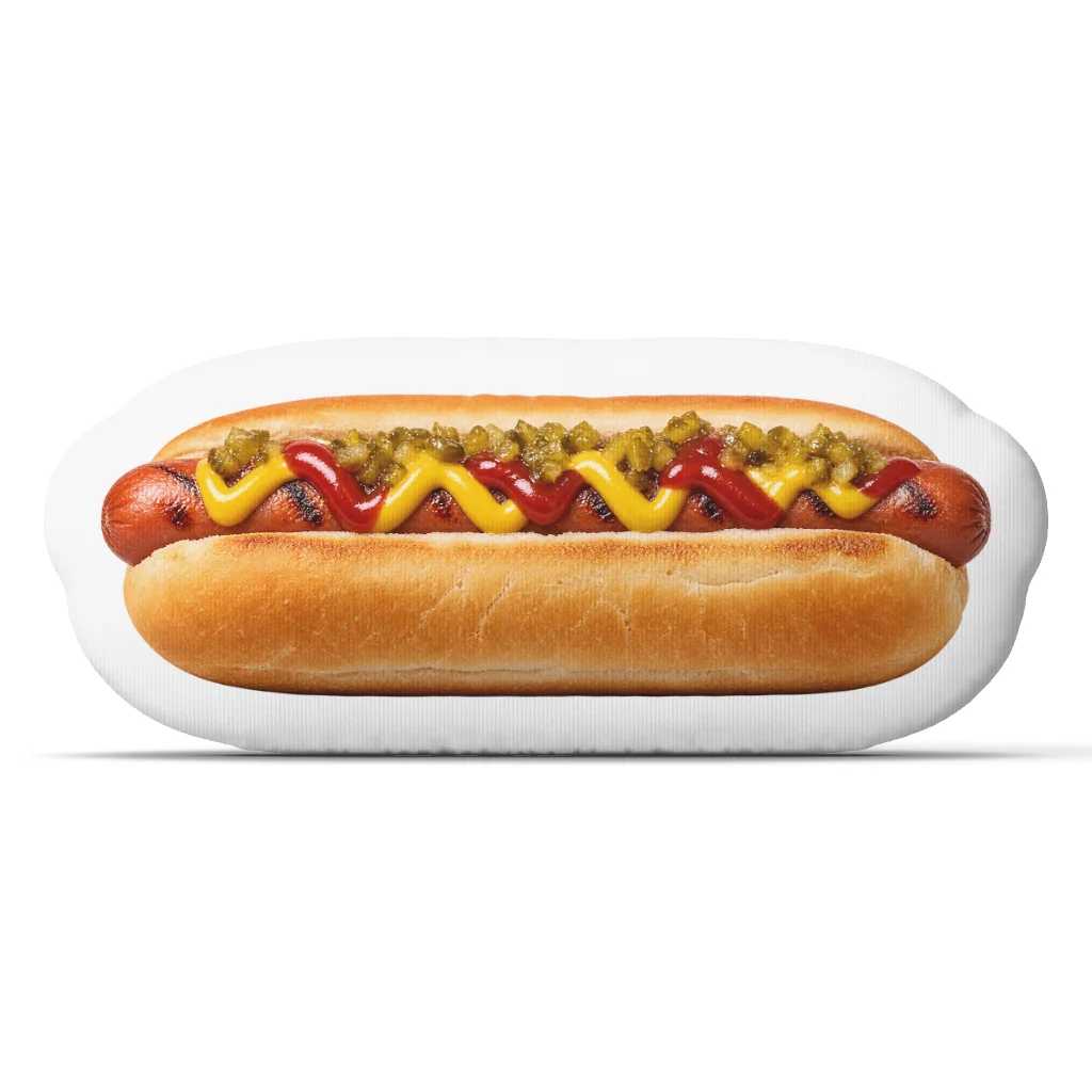 Hot Dog Plush Pillow Stuffed Fast Food Cushion with Mustard Ketchup American Street Food Throw Pillow Sofa Home Decor Gift