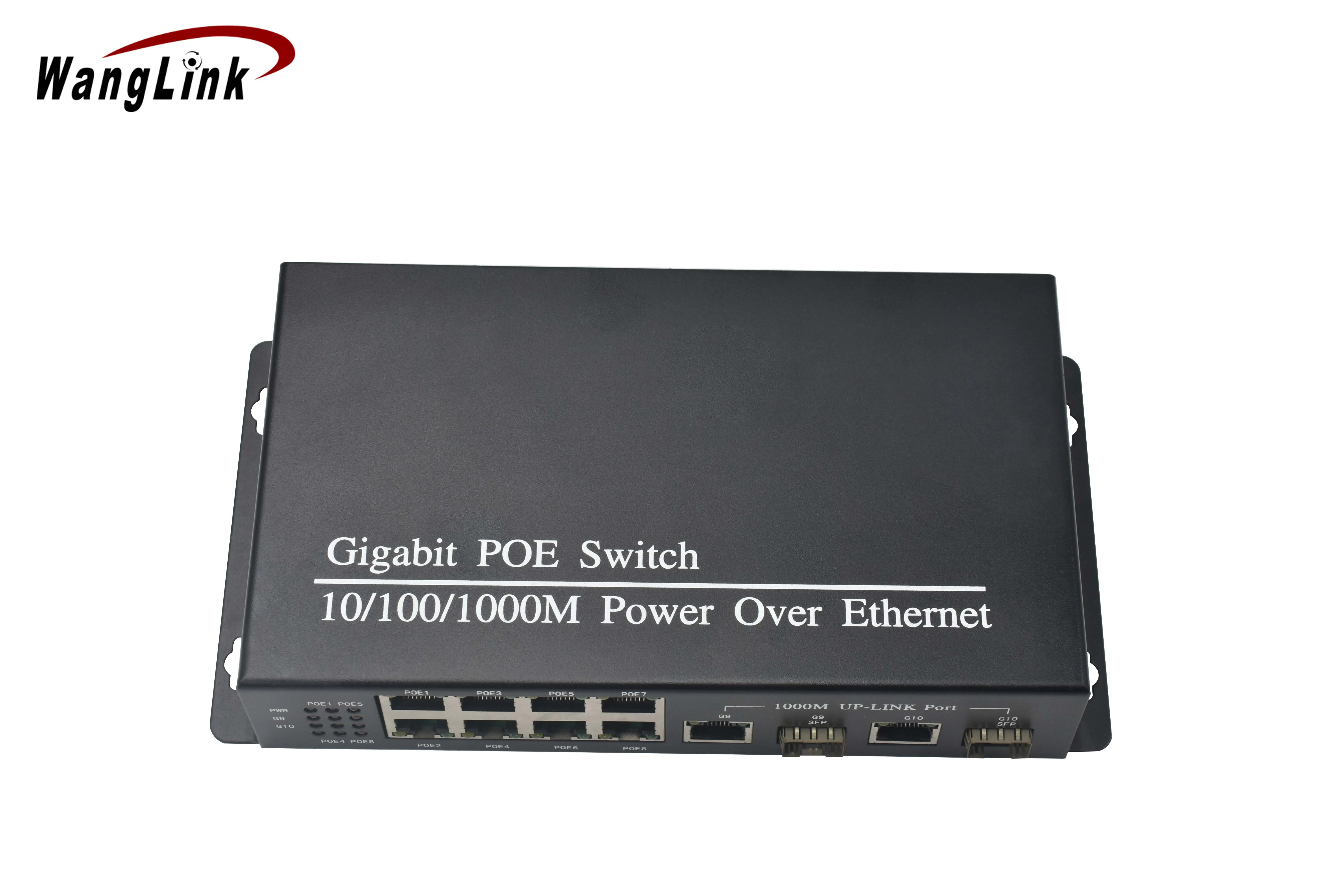 Imagem -05 - Switch de Rede Gigabit Poe Port 10 100 1000mbps Slot Sfp Uplink Poe para Câmera Cctv