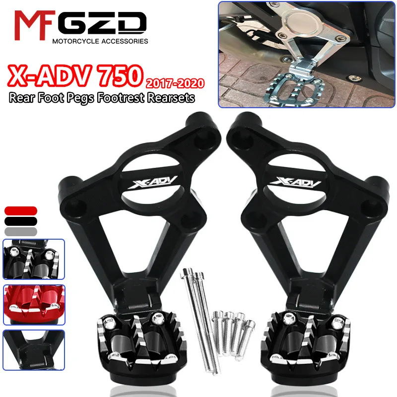 

XADV Rear Pedal Foot Stand Folding Footrests Passenger FootPegs For XADV XADV 750 2017-2019 2020 Motorcycle Accessories