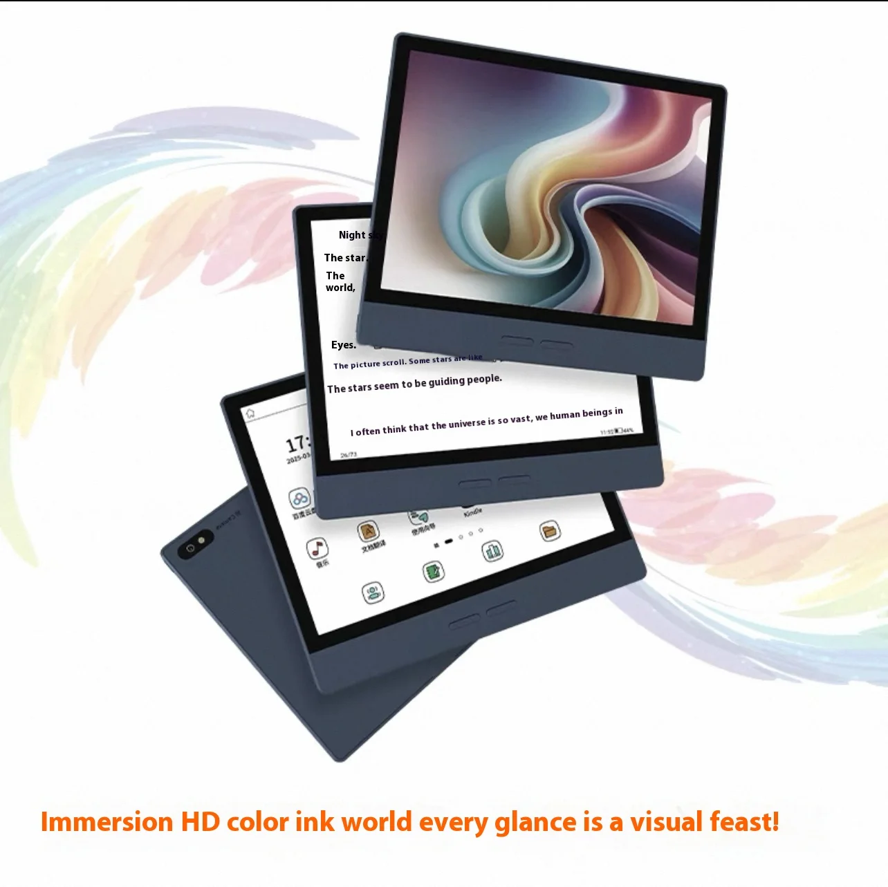 Bigme B7 7 بوصة لون Eink شاشة قارئ الكتب الإلكترونية 8 + 128 جيجابايت ورق إلكتروني مخصص محمول تعلم قراءة الكتب الإلكترونية القارئ