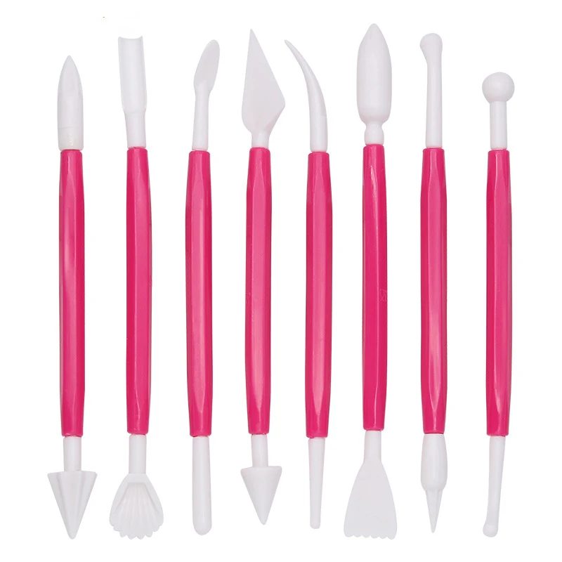 8-piece of clay sculpture tools set clay clay colored clay soft clay ceramic art plastic cake baking and embossing scraper