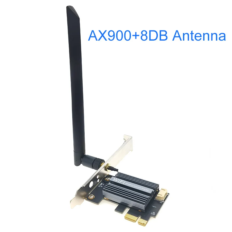 Wifi 6 PCI-E Adapter AX900 Wireless Ethernet Netzwerkkarte PCIe WiFi 2,4G/5G BluetoothT 5,2 für Win10/11