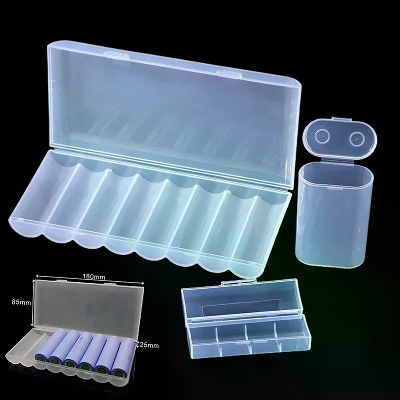 1/3PCS 1 Section/2 Section/4 Section/8 Section 21700 Battery Anti Fall Protection Box 21700 Battery PP Plastic Storage Box