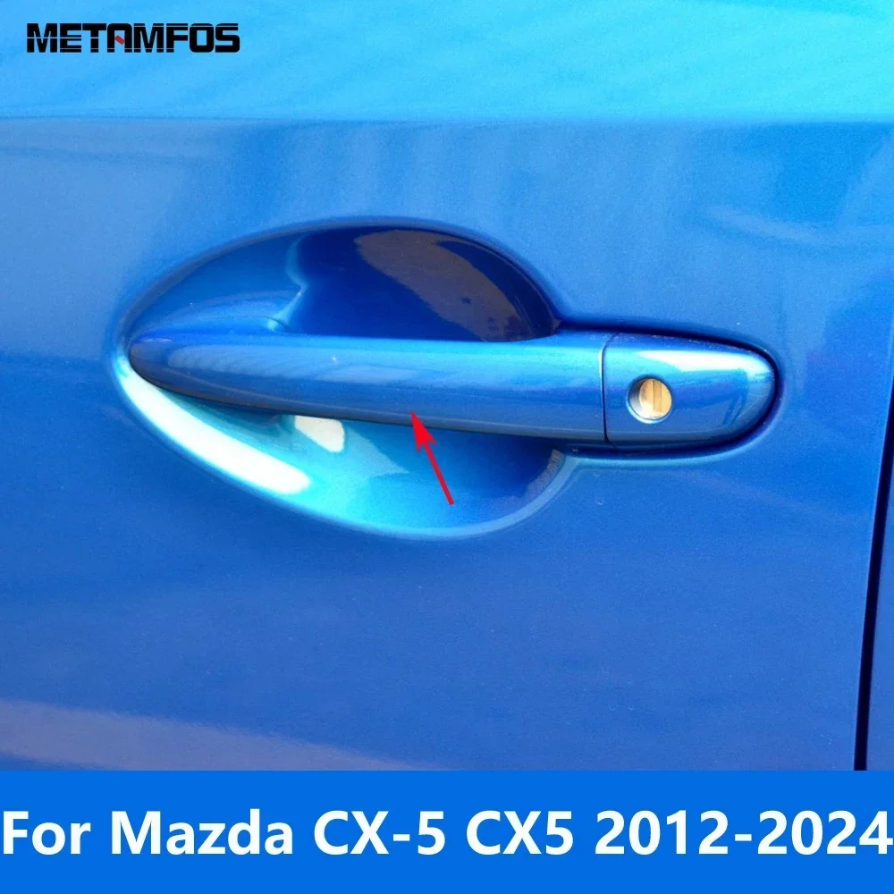 For Mazda CX-5 CX5 2012 2013 2014 2015 2016-2024 Chrome Side Door Handle Catch Cover Trim Protection Cap Accessories Car Styling