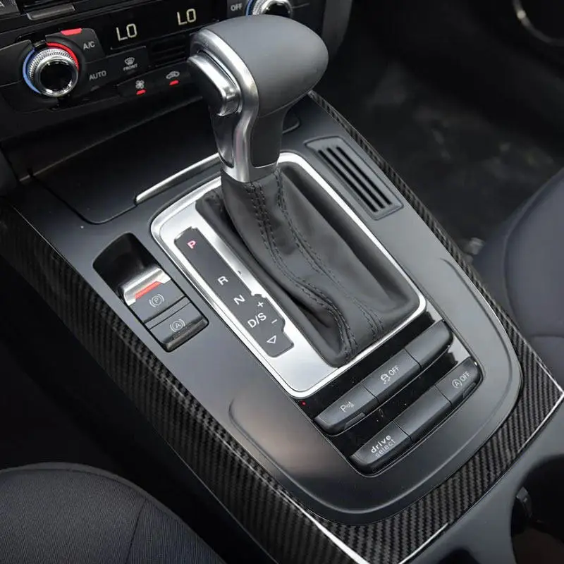 Car Carbon Fiber Texture Central Gear Shift Frame Interior Trim For Audi A4 A4L B8 A5 2009 2010 2011 2012 2013 2014 2015 2016