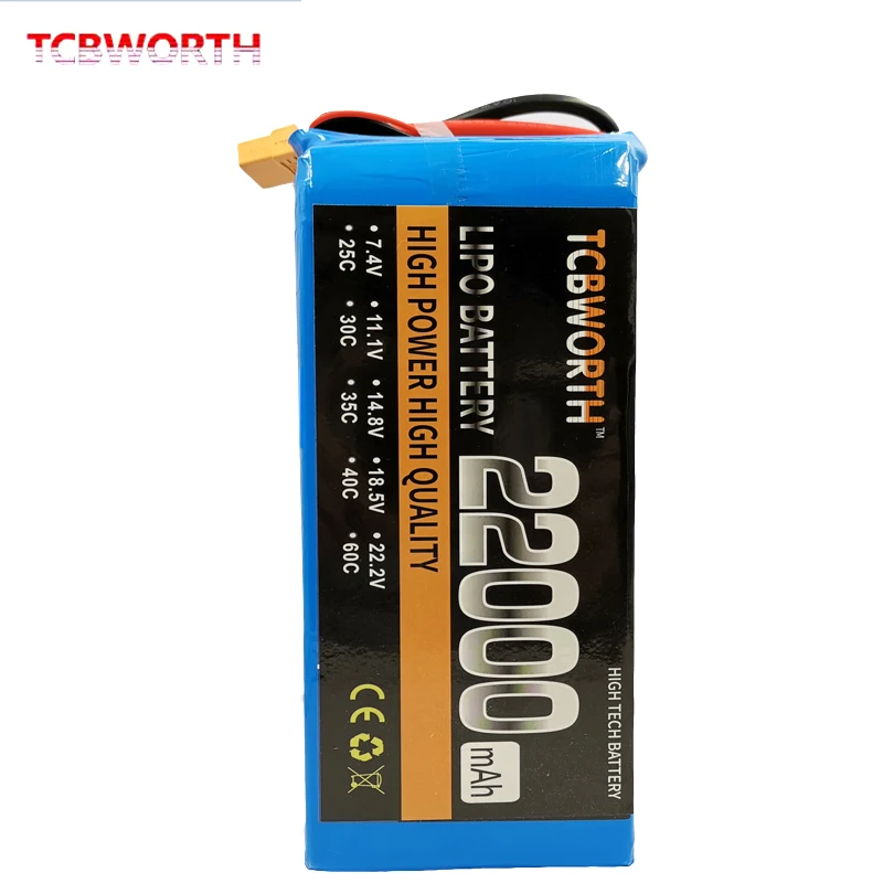 Batterie TCBWORTH 6S 22.2V 16000 22000mAh 35C RC Airplane LiPo batteria per RC elicottero Quadrotor Drone Car Boat Truck RC Toy