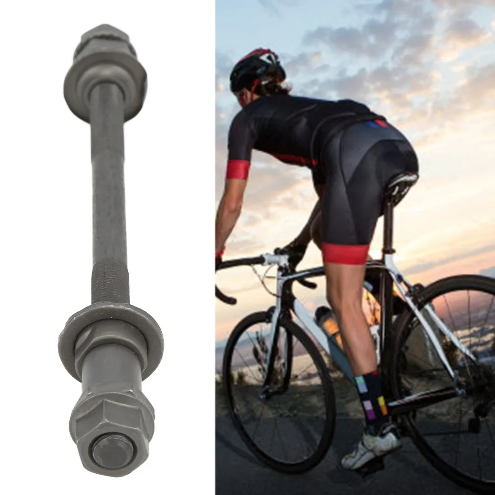 190mm Length Mountain Bicycle Hub Axle Rear Axle 3/8 Inch Diameter Quick Release Hub Multiple Speed Bike Rear Hollow Axle