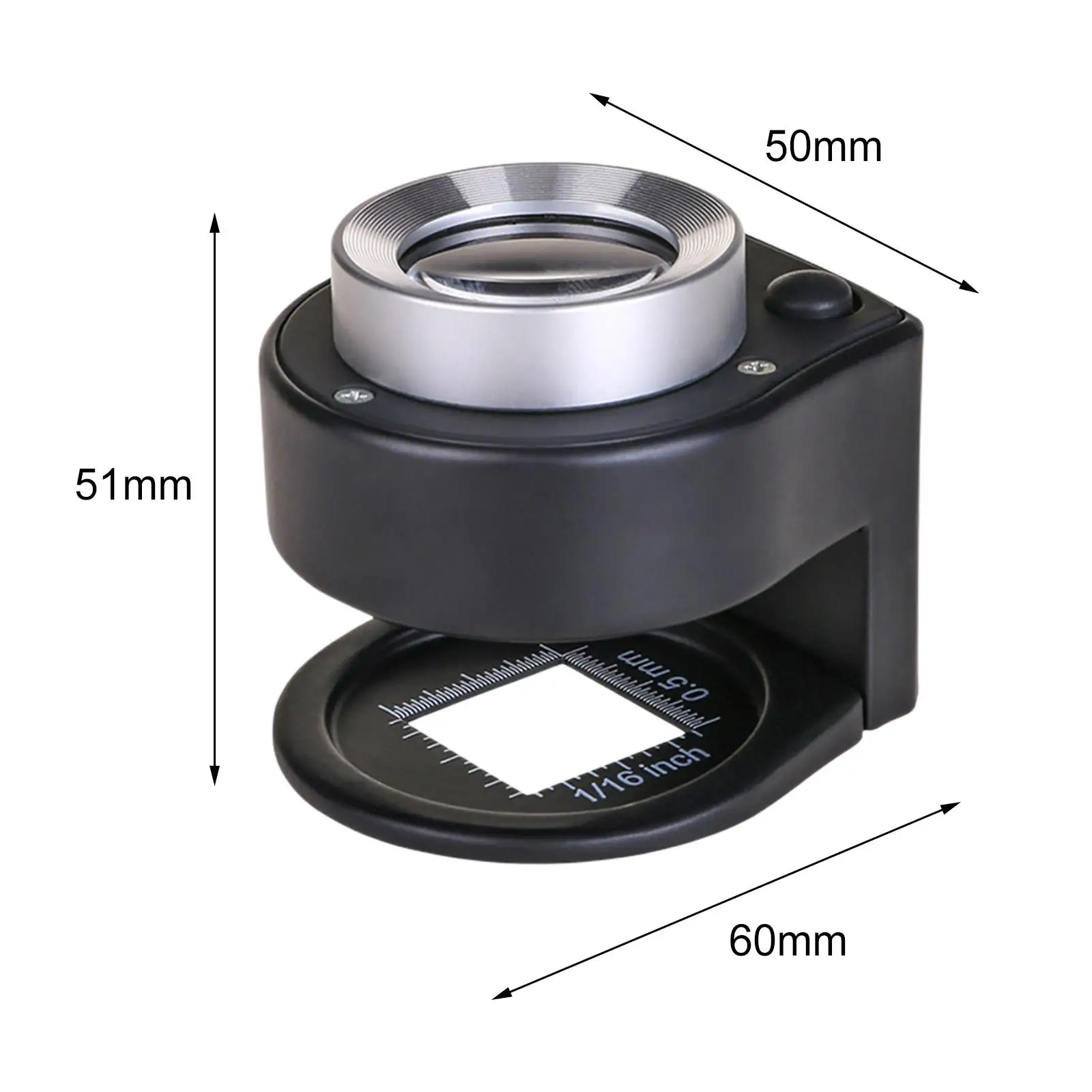 30x Loupe Magnifier Magnifying Glass with 6 Light Portable for Jewelry Coins