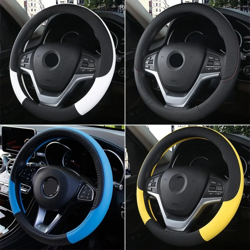 

Противоскользящий чехол на руль автомобиля, дышащий защитный чехол на руль, защита от царапин, полная защита рулевого колеса