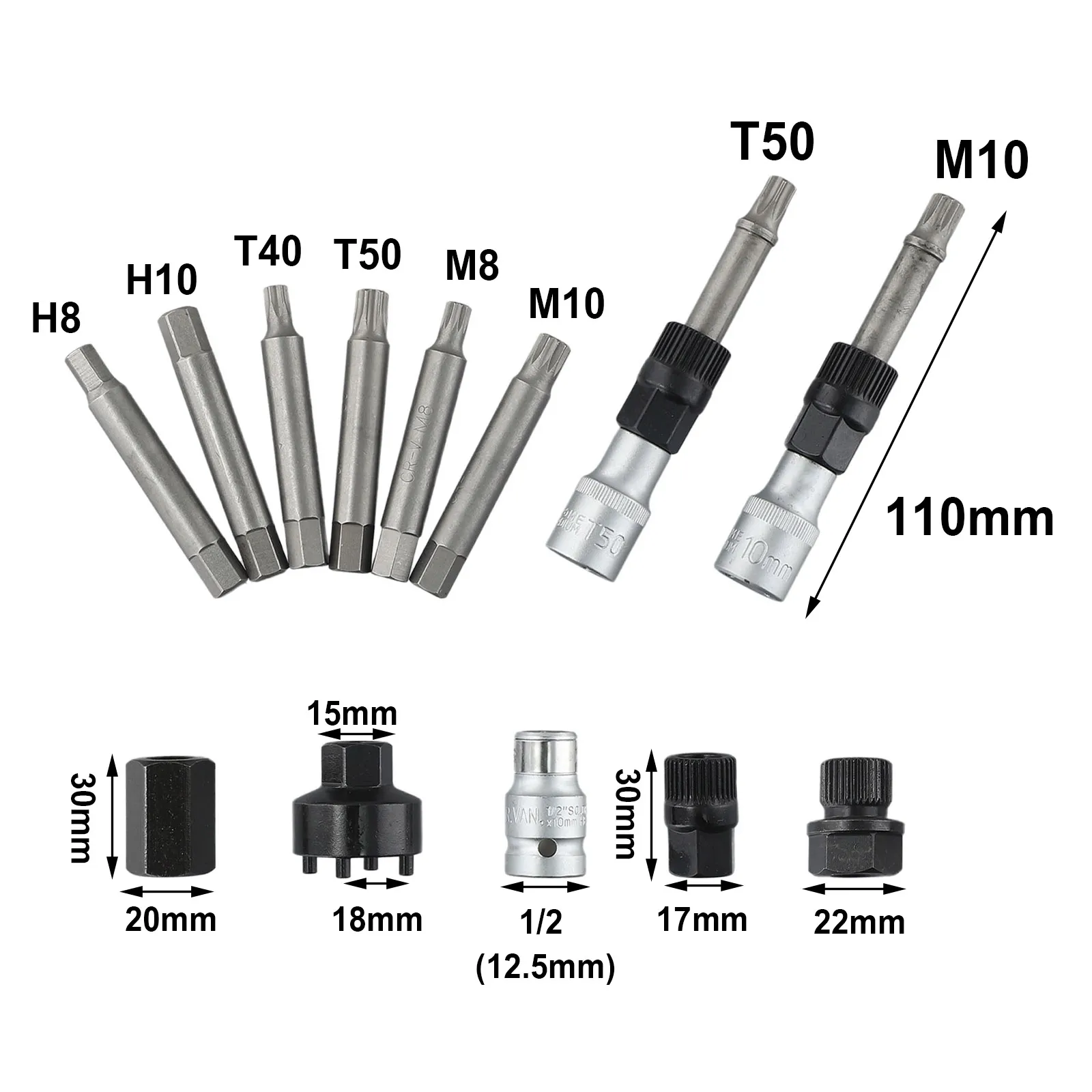 

13pcs/set Alternator Freewheel Pulley Removal Alternator Pulley Kit For Engine Auto Tool Set Car Belt Removal Wrench Tool