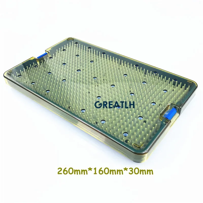 Silicone sterilization tray case for holding instrument Disinfection box sterilising tray case