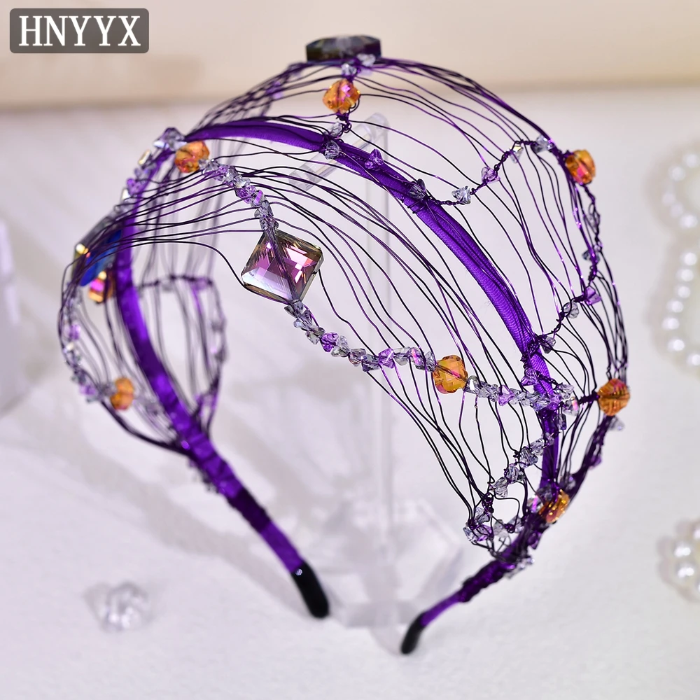 

HNYYX Vintage Headband Fashion Wide Headpiece Headwear For Women Party Headdress Wedding Hair Jewelry Head Accessories A73