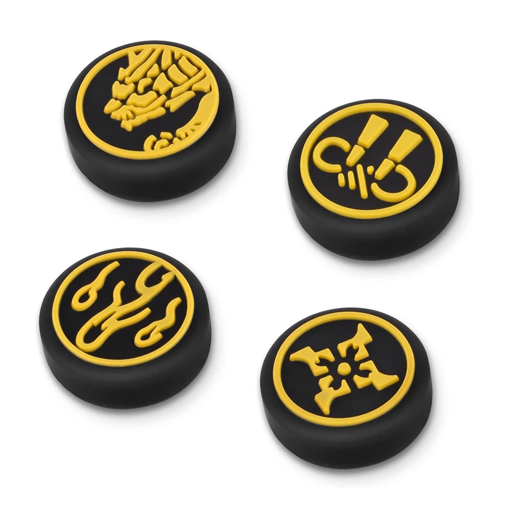 4ชิ้นปลอกแฮนด์จับแบบแอนะล็อกซิลิโคนลายการ์ตูนเข้ากันได้กับนินเทนโดสวิตช์ OLED/SWITCH lite/ SWITCH ฝาครอบป้องกันจอยสติ๊ก