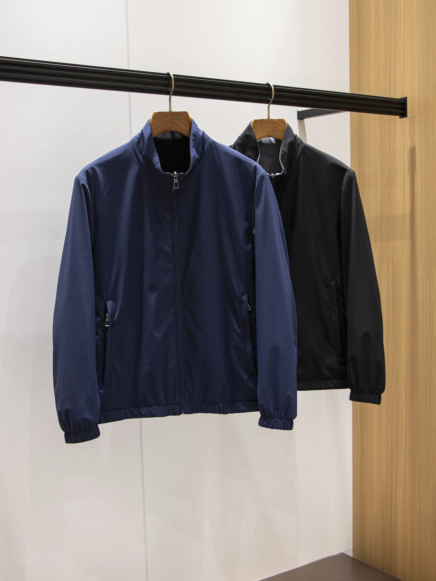 

LP Italian Classic Heritage Double-Sided Stand-Up Collar Business Casual Fleece Jacket