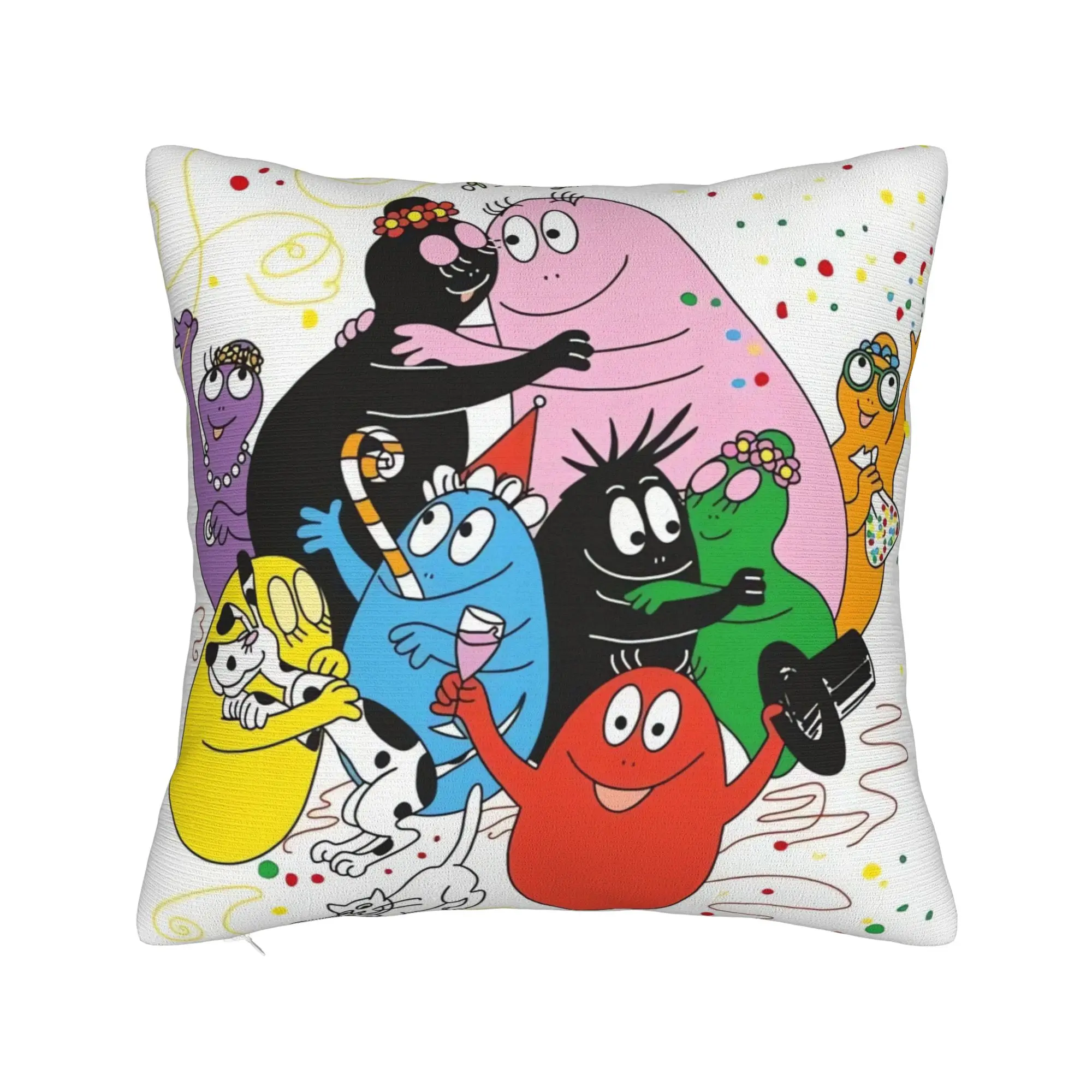 Barbapapa Barbamama Pillow Case  Soft Pillow Cover Kawaii Cushion Cover For Sofa Home Decor