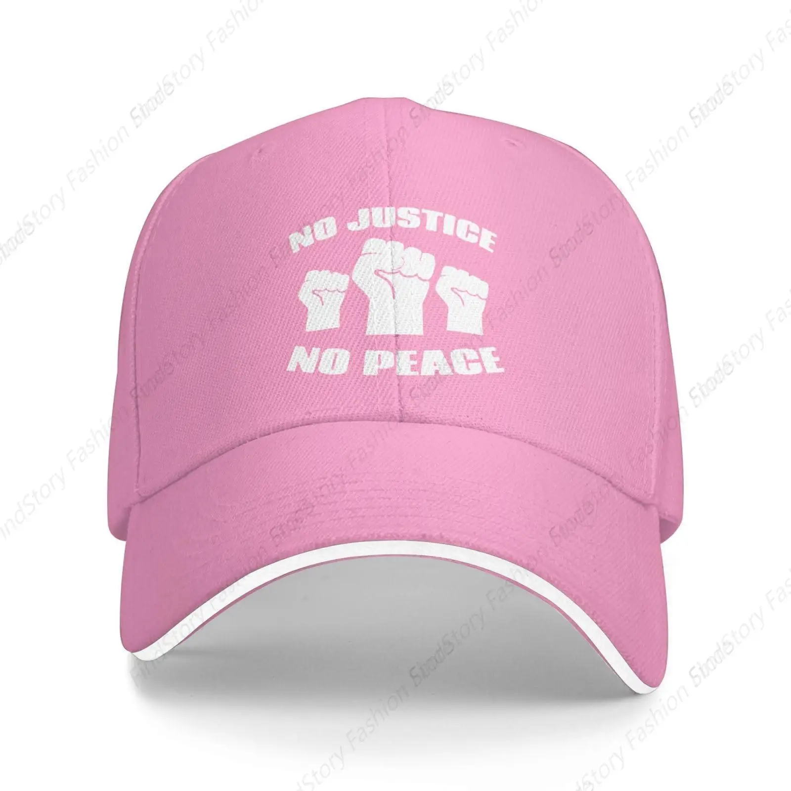 No Justice No Peace Baseball Cap Trucker Sandwich Brim Hat Adjustable Unisex Sports Fishing Golf Dad Hats Outdoor