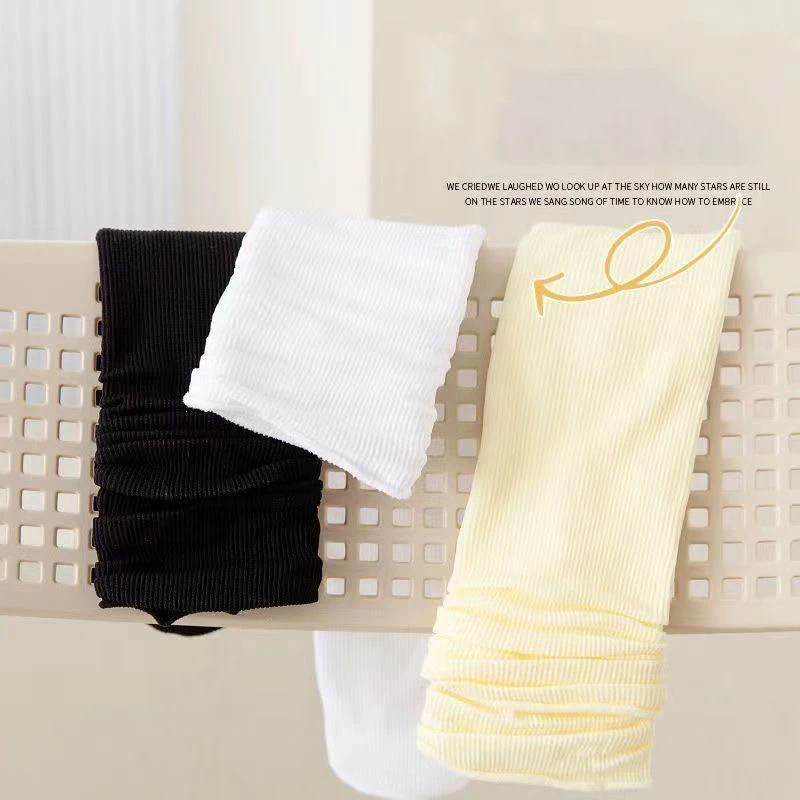 One Pairs Japanese Korean Women Ice Thin Loose Calf Tube Socks Summer Nylon Socks Fashion College Style Solid Color Socks