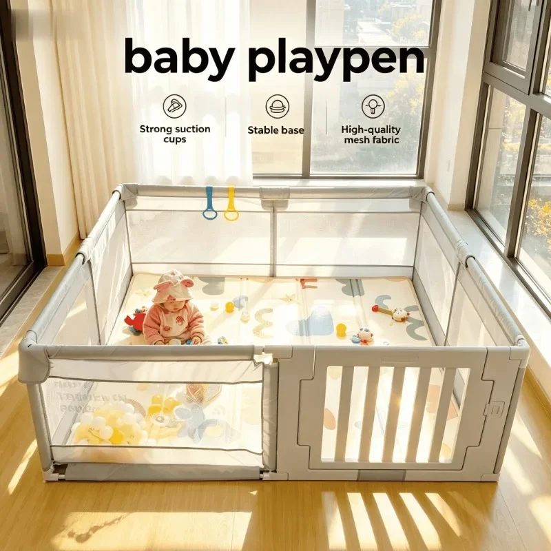 

Adjustable Expandable Non Toxic Easy Assembly Indoor Outdoor Safety Gate Fence Baby Playpen Baby Playpen Play Yard Toddler
