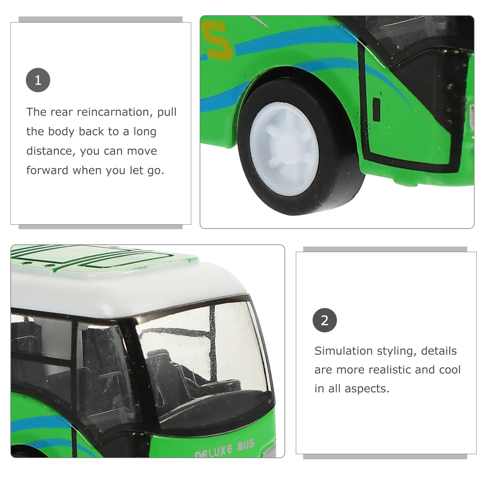 Decoraciones de autobús escolar, coche, juguete educativo, modelo extraíble, juguetes para niños, Diecast para niños