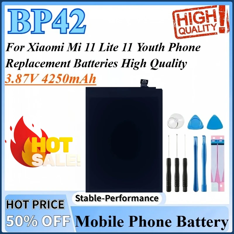 

3.87V 4250mAh BP42 Replacement Batteries Mobile Phone Battery For Xiaomi Lite 11 Mi 11 Youth Phone High Quality