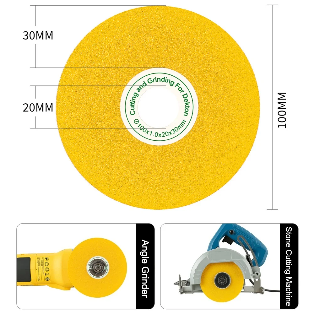 1Pcs-10Pcs 4inch 100mm Diamond Cutting Disc for Stone Granite Marble Tile Cutting and Grinding Angle Grinder Marble Cutter Blade