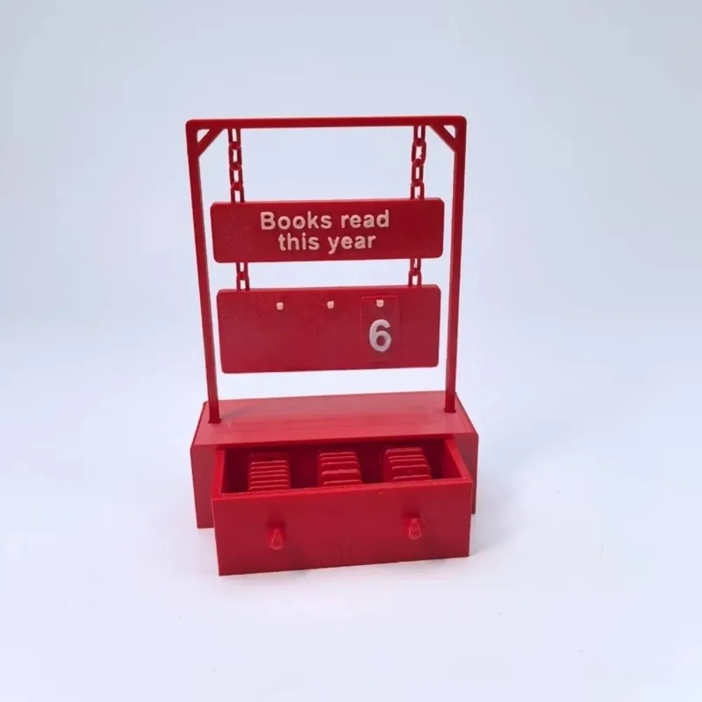 Wear Resist 3D Book Read Counter Books Read This Year Bookish Decor Hanging Book Counter Number Display Drawer Bookshelf Counter