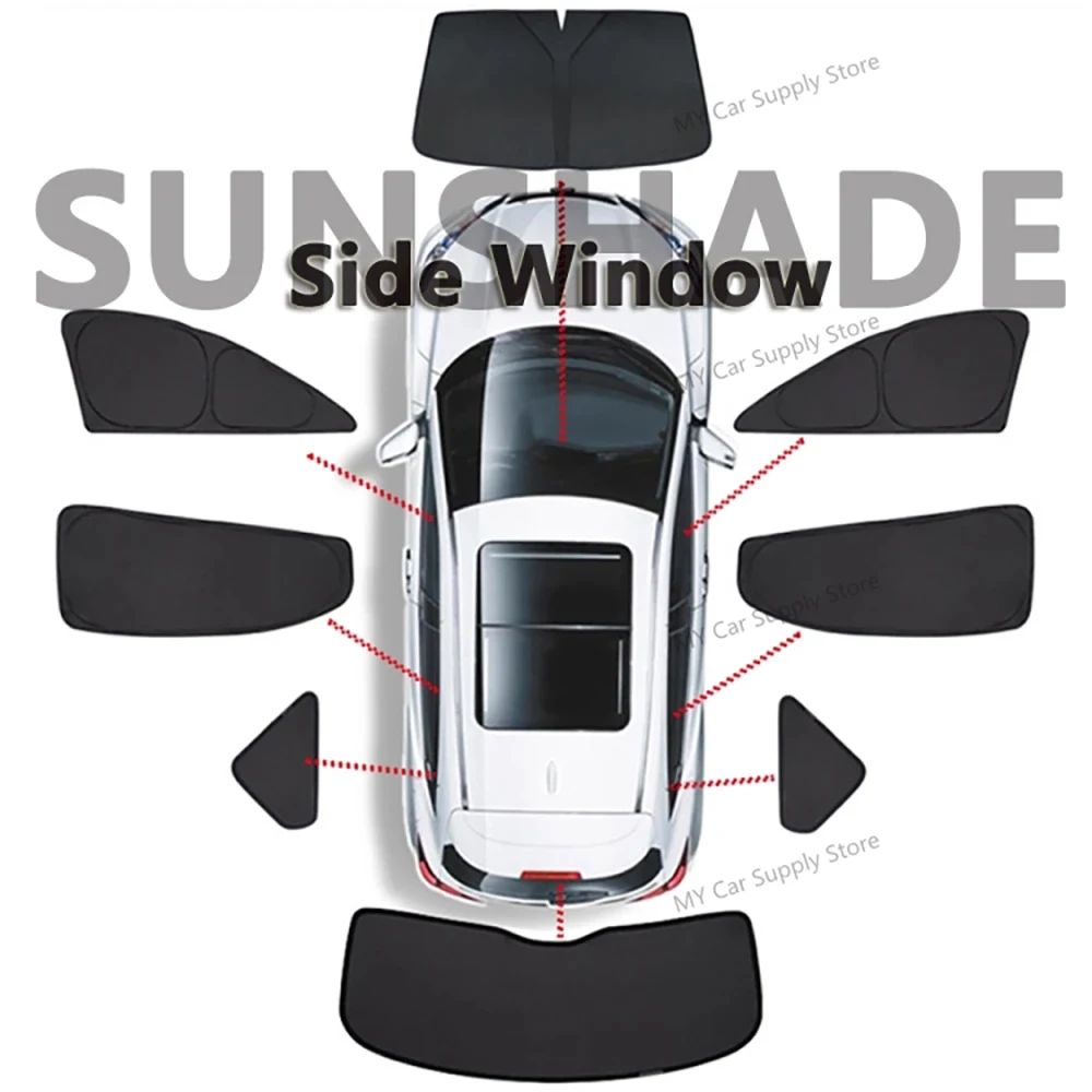 Car Side Window Sunshade Front Rear Windshield Privacy Window Screen SunShade for Tesla Model3 2017-2021 2022Model Y accessories