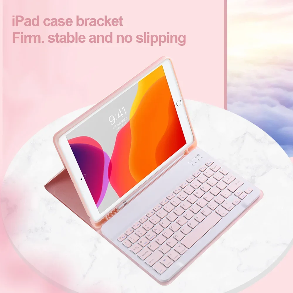 Keyboard case for iPad 10th 10.9 2022 Case for iPad Air 5 10.9 7/8/9th 10.2 Pro 11 9.7 2017 2018 Air 2 9.7 Case Keyboard keypad