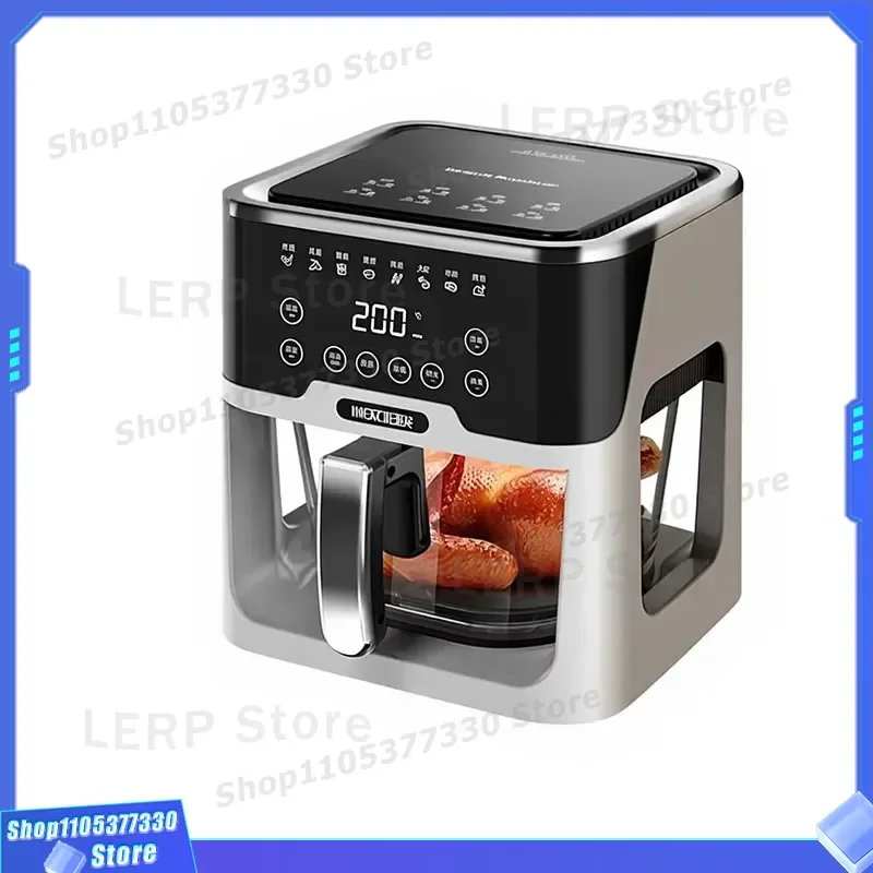 4L 5L Smart Voice Control Stainless Steel Air Fryer Visual Window Automatic Timer Multifunctional Household Oven High End