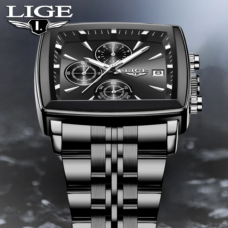 

Мужские наручные часы LIGE 2026: Топовый бренд, роскошные, модные, повседневные, кварцевые, водонепроницаемые, светящиеся, стальные, для пар.