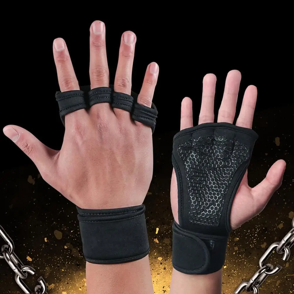 Palm Sleeves Soft Wear Resistant Weight Lifting Gloves with Wrist Wraps Palm Protectors for Workout Ventilated for Comfort