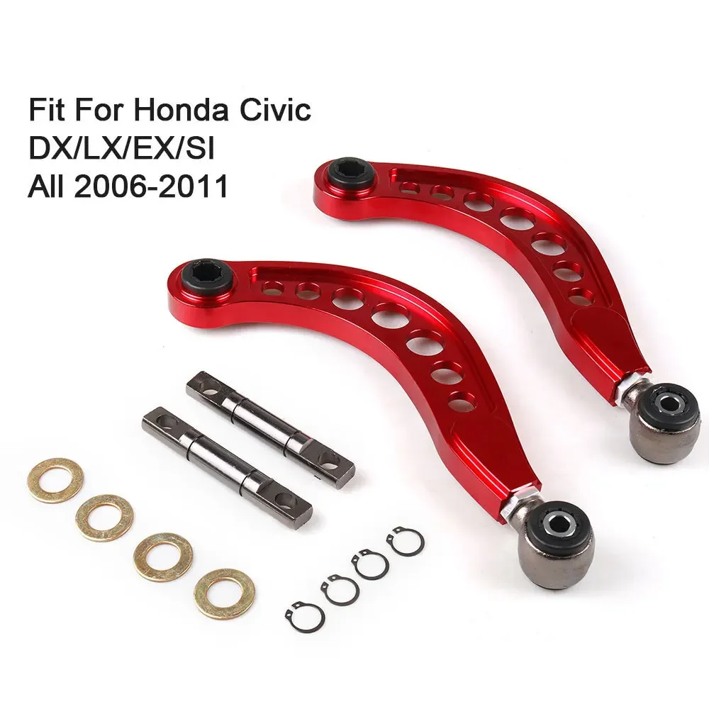 Rear Camber Arm Lower Control Arm Kit Aluminum 1Pair For Honda Civic FG2 FD 06‑11 Suspension Modification Parts
