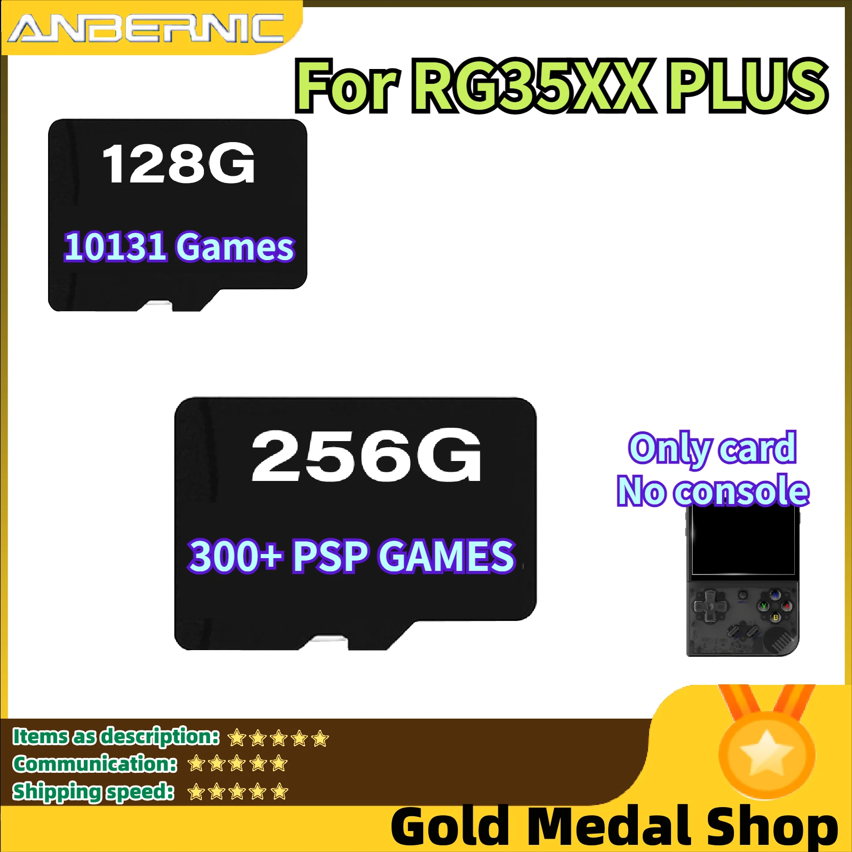 ANBERNIC RG35XX PLUS  256GB TF Card Preloaded Games Memory Card 300+ PSP Games Retro Handheld Game PSP DC SS PS1 NDS