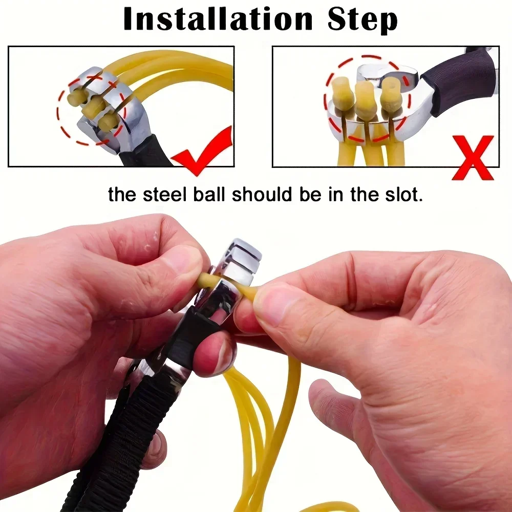 Fionda da caccia in lega di alluminio: design nero e giallo, fionda da esterno durevole per tiro e pesca di precisione