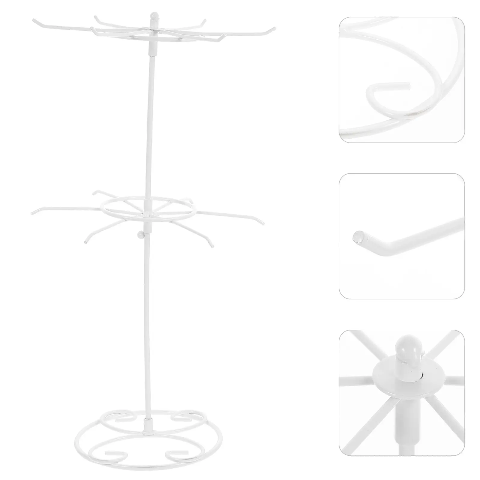 

Вращающаяся подставка для украшений из кованого железа: органайзер для хранения ожерелий и браслетов, держатель для ювелирных изделий, стойка для браслетов