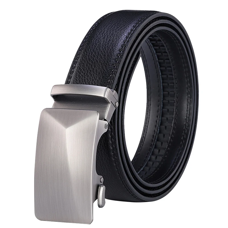 

Новый мужской ремень высокого качества из сплава с автоматической пряжкой и дизайном из искусственной кожи, мужской ремень для деловых дел, мужской однотонный повседневный ремень